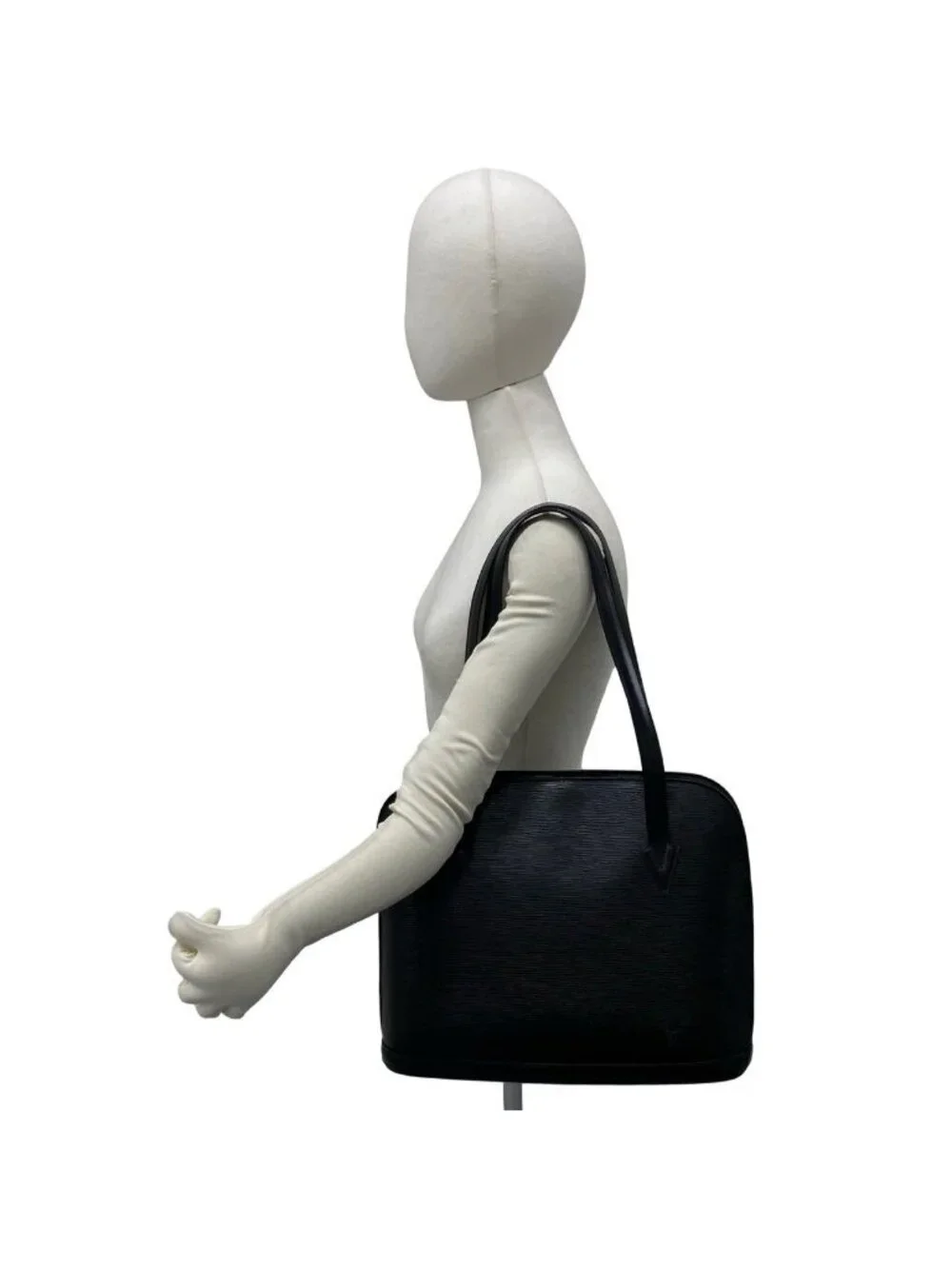 Louis Vuitton Vintage Lussac Epi Leather Tote Shoulder Bag Noir